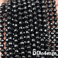 Cuentas facetadas de ágata negra Imagen7